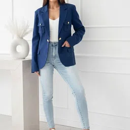 DressBerry Women Solid Single-Breasted Casual Blazer-picture-31
