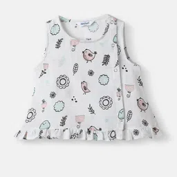 Nauti Nati Girls Printed Pure Cotton Top With Shorts image 5