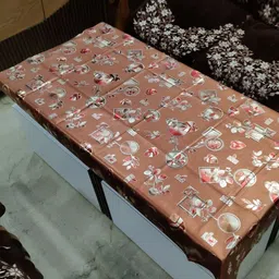 KANUSHI INDUSTRIES Brown & Grey Floral Waterproof 4-Seater Table Cover-picture-25
