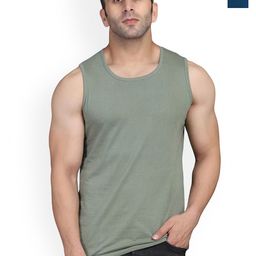 SLOWLORIS Pack Of 2 Combed Cotton Bio-Wash Innerwear Gym Vests-picture-35