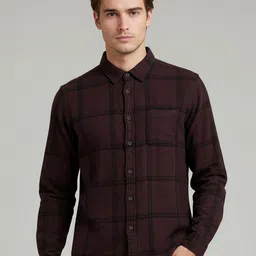 Celio Men Classic Tartan Checks Checked Casual Shirt-image-34