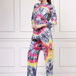 Sansudra Women Dyed Tunic with Trousers image 4