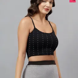 Fasha Pack of 2 Printed Cotton Tank Crop Top-image-8