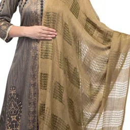 A R SILK DUPATTA HUB Checked Dupatta image 2
