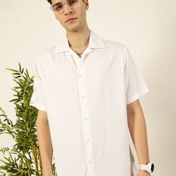 Thomas Scott Men Premium Cuban Collar Solid Oversized Casual Shirt-picture-44
