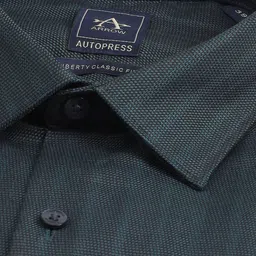 Arrow Men Textured Spread Collar Cotton Formal Shirt image 4