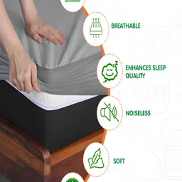 OyO Baby Grey Terry Water Resistant Mattress Protector image 3