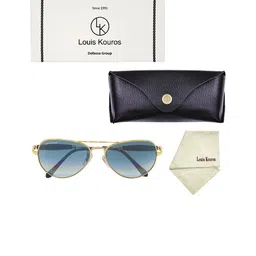 LOUIS KOUROS Unisex Aviator Sunglasses with UV Protected Lens image 2