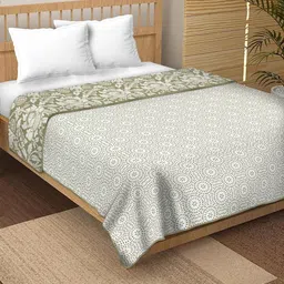 Anadhika Olive Floral AC Room Double Bed Dohar-picture-31