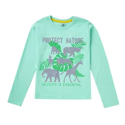 Cub McPaws Boys Pack of 3 Blue & Green Printed T-shirt image 2