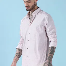 SHOWOFFFF Men Comfort Slim Fit Micro Checks Checked Casual Shirt image 3