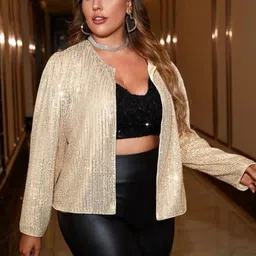 StyleCast Women Embellished Single-Breasted Overcoat image 1