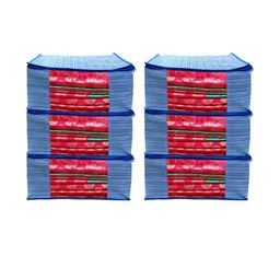 AMAK INC Blue Fabric Multi-Utility Wardrobe Organisers-image-87