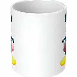 Mr UVD White & Black Cartoon Characters Printed Ceramic Matte Mug 350 ml image 2