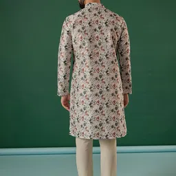 Anouk Men Floral Printed Sequinned Kurta image 4