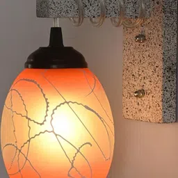 SOMIL Orange Glass Cylinder Printed Wall Lamps-picture-22