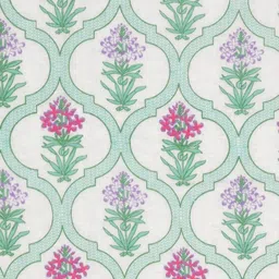 UNIQCHOICE Green & Pink Printed Mulmul Cotton Mild Winter 120 GSM Single Bed Dohar image 3