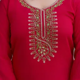 Ekta Textiles Women Ethnic Motifs Embroidered Regular Kurta With Trousers & Dupatta image 2