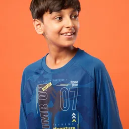 Technosport Boys Blue Polyester Tshirts image 5