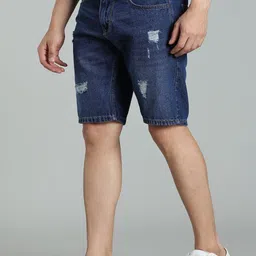 PAUL STREET Men Low-Rise Outdoor Denim Shorts image 3