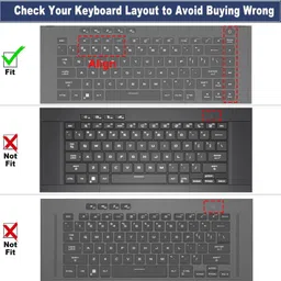 Saco Transparent,Silicone Skin Keyboard Protector Cover Compatible for 2024 2023 ASUS ROG Strix G16 G614JIR | G614JV | G614JU 16 Inch Gaming Laptop Keyboard Skin image 2