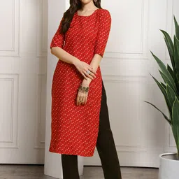 7Threads Selection Of 6 Abstract Printed Round Neck Straight Kurtas-picture-28