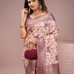 MIMOSA Woven Design Zari Banarasi Saree image 4
