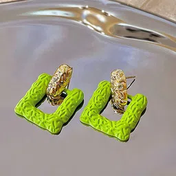 FIMBUL Gold-Plated Geometric Drop Earrings-image-74