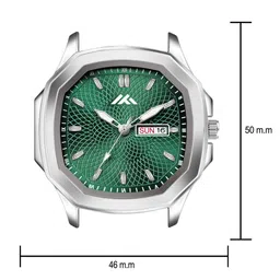 LUXURIT Men Patterned Dial & Stainless Steel Straps Analogue Calendar Watch LXMT-818 image 3