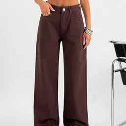 Ds Fashion Women Wide Leg High-Rise Applique Jeans-picture-32