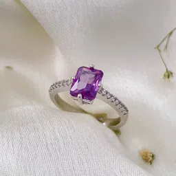 ISHKAARA Rhodium-Plated Crystal Studded Finger Ring-picture-42