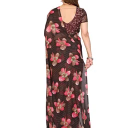 Moda Rapido Floral Printed Georgette Saree image 3