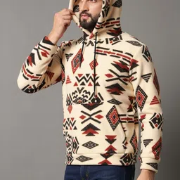 OAKWYN Men Printed Hooded Sweatshirt image 4