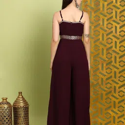 Globus Women Embroidered Detail Sleeveless Cotton Basic Jumpsuit image 5