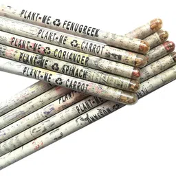goodwill tech Eco-Friendly Recycled Newspaper Pencils With Seeds Pack of 20 Pieces Pencil image 2
