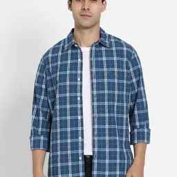 AMERICAN EAGLE OUTFITTERS Tartan Checked Spread Collar Button-Up Pure Cotton Shirt-picture-38