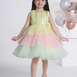 Ministitch Applique Net Fit & Flare Dress-picture-36