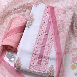 Meena Bazaar Floral Printed Linen Unstitched Dress Material-picture-33