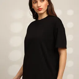 Globus Oversized Graphic Printed Drop-Shoulder Sleeves Pure Cotton Crop T-Shirt image 3