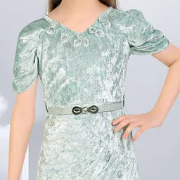 Lei-Chie Women Floral Print Off-Shoulder Flutter Sleeve A-Line Midi Dress image 5