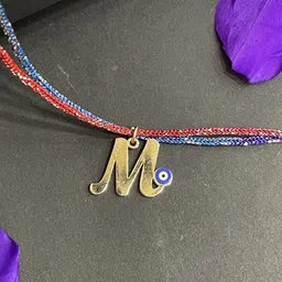 Digital Dress Room M Letter Initial Evil Eye Thread Rakhi-picture-13