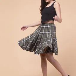 Hive91 Printed Flared A-Line Knee Length Skirt image 2