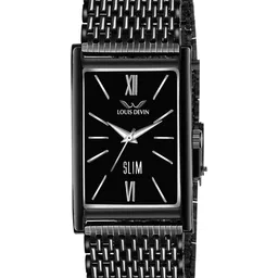 LOUIS DEVIN Men Brass Embellished Dial & Bracelet Style Straps Analogue Watch LD-BK052-BLK-CH-picture-16