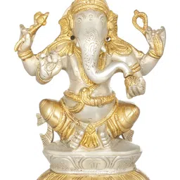 Exotic India Silver-Toned Religious Idol Showpiece-image-36