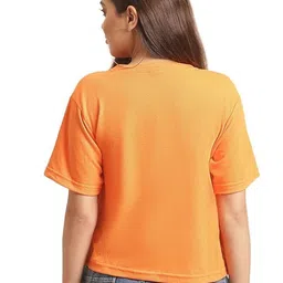 NOTWILD Women Pack Of 2 Solid Round Neck Cotton Boxy T-shirts image 5