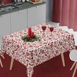 HOME COLORS.IN Multicoloured Floral Cotton 4-Seater Table Cover-picture-39