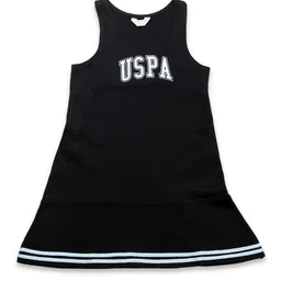 u.s. polo assn. kids U.S. Polo Assn. Girls Printed Pure Cotton A-Line Mini Dress image 4