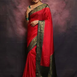 LeeliPeeri Designer Woven Design Border Banarasi Saree image 3
