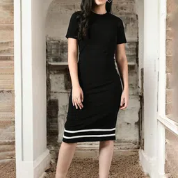 CORSICA Women Solid Bodycon Knee Length Dress-picture-17