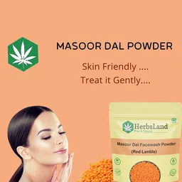 HerbsLand Masoor Dal Face Wash Powder - 100 g image 3